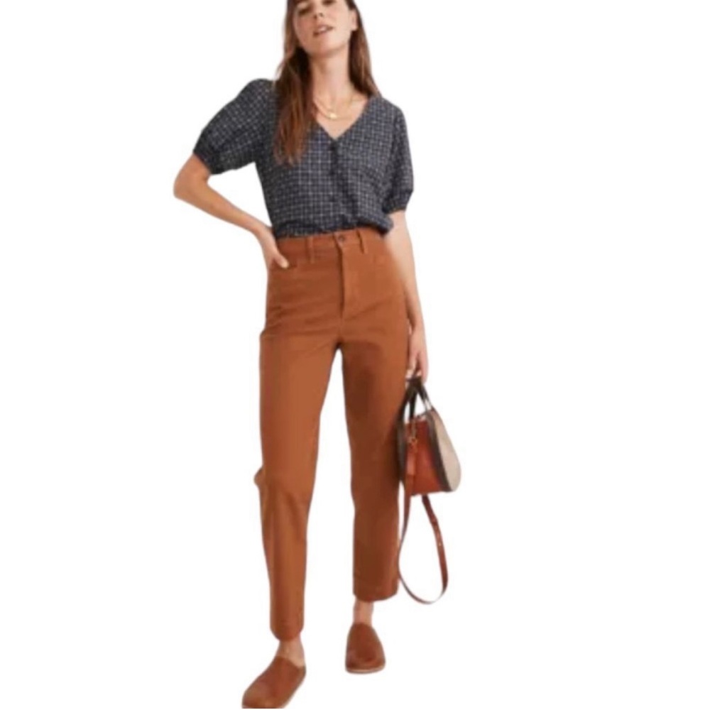 Madewell Slim Emmett Pants in Pumpkin
